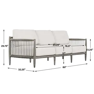Borneo Oyster White Outdoor Sofa