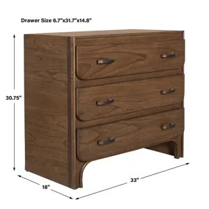 McKagan 3 Drawer Mindi Wood Chest
