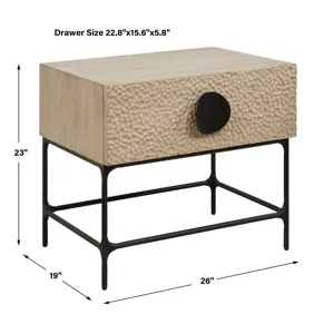 Lunar Wooden Side Table