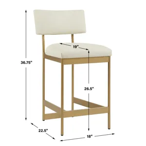 Apsley Gold Counter Stool