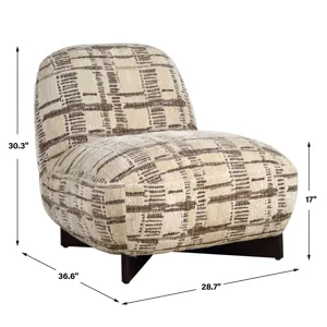 Evans Modern Armless Accent Chair