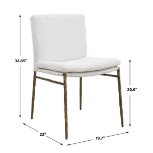 Ascend Textured White Dining Chair