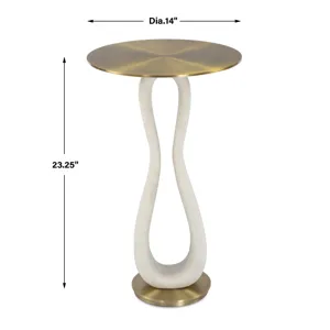 Sonia Modern Brass Accent Table