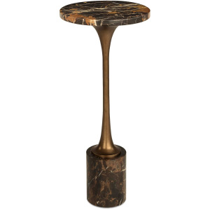 Karnes Dark Marble Drink Table