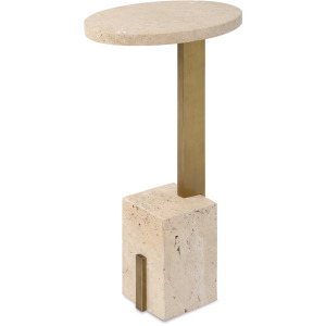 Feranno Travertine Accent Table
