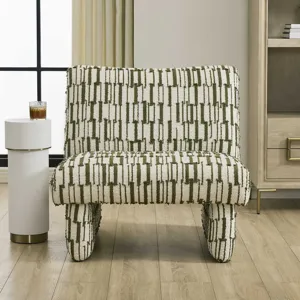 Willa Green White Accent Chair