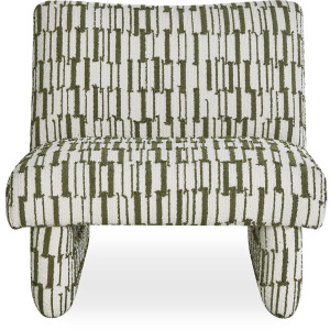 Willa Green White Accent Chair