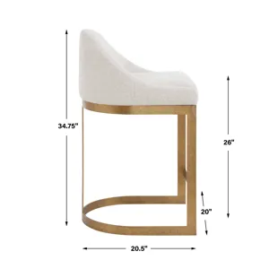 Ira Ivory Counter Stool