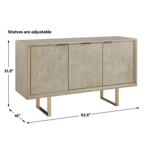 Maeva 3 Door Light Wood Cabinet