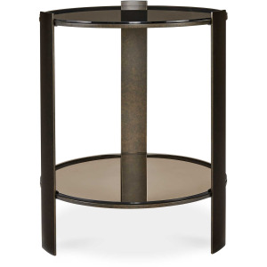 Hanson Bronze & Dark Glass Side Table