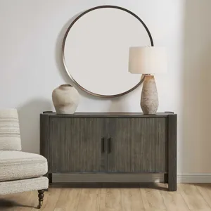 Drury 2 Door Dark Gray Cabinet