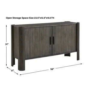 Drury 2 Door Dark Gray Cabinet