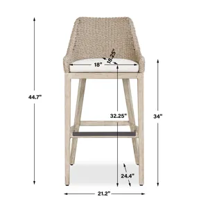 Paloma Outdoor Wicker Bar Stool