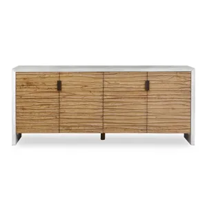 Brinson Carved Wood 4 Door Cabinet