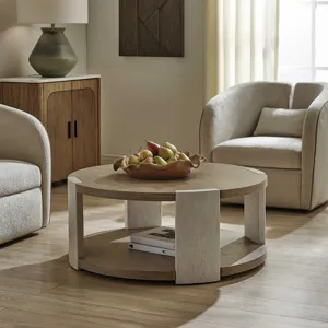 Maulet Round Oak Coffee Table