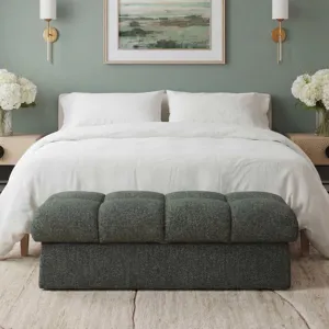 Harlem Moss Green/ Lake Blue Bench