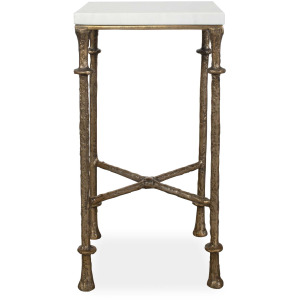 Penelope White Marble Accent Table