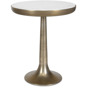 Gianno Round White Marble Side Table