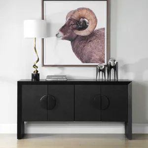 Williams Black 4 Door Cabinet