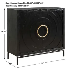 Briseis Black 2 Door Cabinet