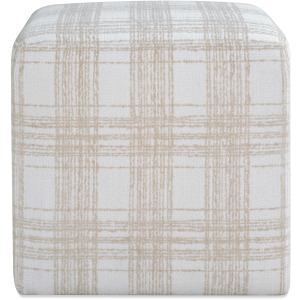 Joie Porcelain Plaid Ottoman