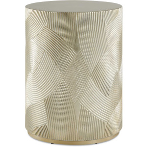 Cassandra Gold Drum Accent Table