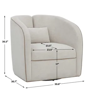 Vega Ecru Swivel Chair