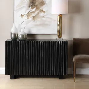 Mercado Black 3 Door Cabinet
