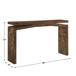 Naoko Burl Wood Console Table