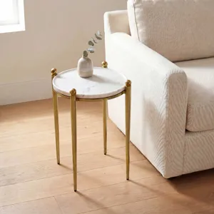 Nahunta Antique Brass Accent Table