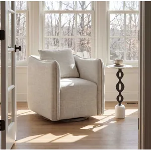 Ila Round White Drink Table