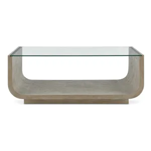 Maeva Modern Glass Coffee Table