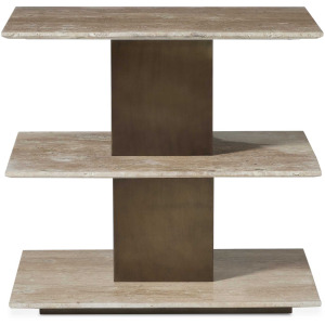 Travertini 3 Tiered Accent Table