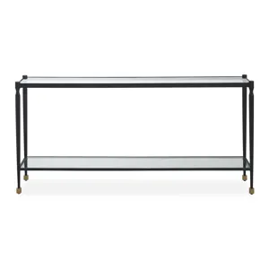 Javana Glass / Iron Console Table