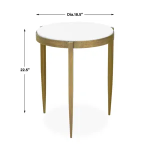 Ocilla Antique Brass Accent Table