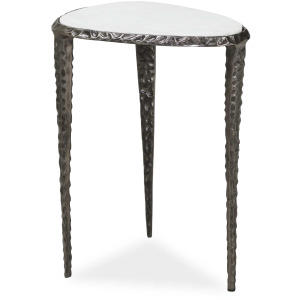 Arnold White Marble Accent Table