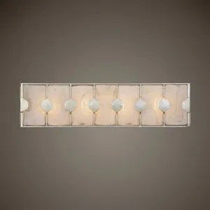Rene 4 Light Swirl Glass Vanity