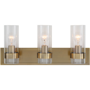 Cardiff Antique Brass 3 Light Vanity