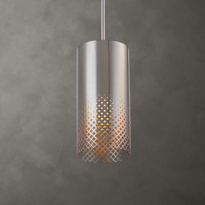 Manheim 1 Light Nickel Cylinder Pendant