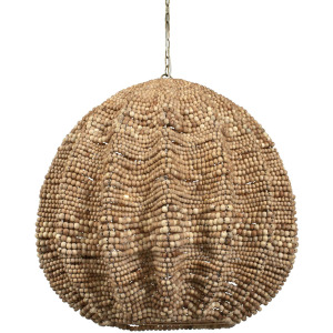 Kauri 5 Light Wooden Bead Pendant