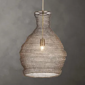Murmur Woven Brass 1 Light Pendant