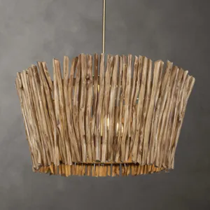 Rhea 4 Light Wood Branch Chandelier