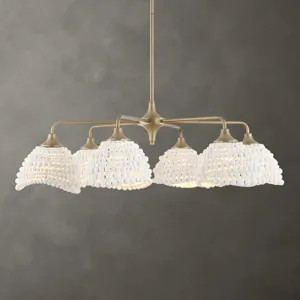 Biddeford 6 Light White Beaded Pendant