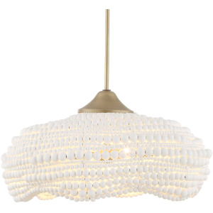 Biddeford 5 Light White Beaded Pendant