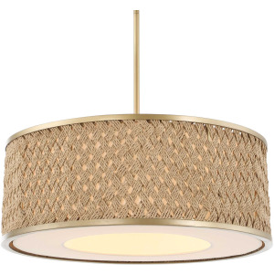 Pinchot 4 Light Rattan Drum Pendant