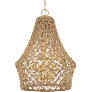 Macrame 4 Light Rope Pendant