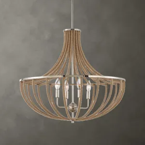 Lovelock 4 Light Rope Empire Chandelier