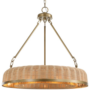 Ladakh 9 Light Round Wicker Pendant