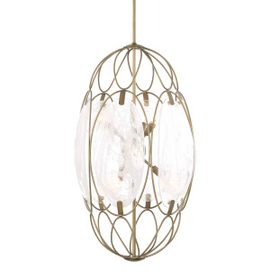 Valencia 6 Light Glass Panel Pendant