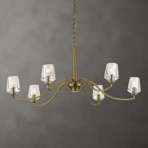 Barcelona 6 Light Brass Chandelier
